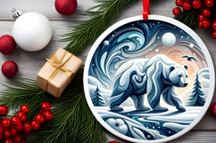 Round Christmass Ornament PNG Product Image 2