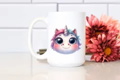 Funny Baby Face Unicorn PNG Product Image 2