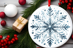 Round Christmass Ornament PNG Product Image 2