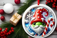 Round Christmas Ornament Sublimation|Clipart Product Image 2