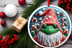 Round Christmass Ornament PNG Product Image 2