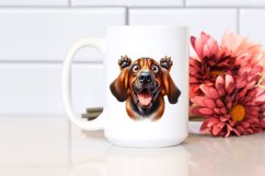 Funny Crazy Bloodhound Watercolor Product Image 2