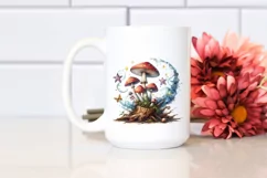 Magical Mushroom Watercolor Splash PNG Product Image 2