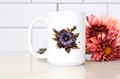 Stained Golden Watercolor Petunia Product Image 2