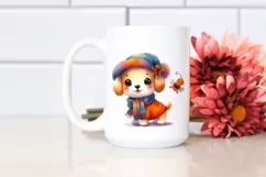 Vibrant Baby Dog Watercolor Product Image 2