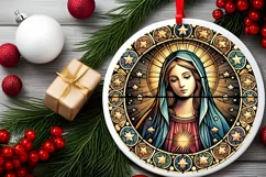 Round Christmas Ornament Sublimation|Clipart Product Image 2
