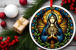Round Christmass Ornament PNG Product Image 2
