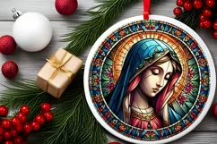 Round Christmas Ornament Sublimation|Clipart Product Image 2