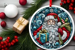 Round Christmas Ornament Sublimation|Clipart Product Image 2