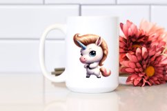 Baby Unicorn Posing as Johny Bravo | Clipart Product Image 2