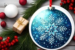 Round Christmas Ornament Sublimation|Clipart Product Image 2