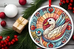 Round Christmas Ornament Sublimation|Clipart Product Image 1