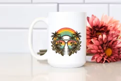 Vintage Sunglasses with Rainbow, PNG Product Image 2