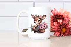 Detailed Baby Deer Watercolor Clipart Product Image 2