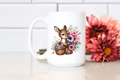Detailed Baby Deer Watercolor Clipart Product Image 2