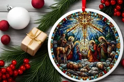 Round Christmas Ornament Sublimation|Clipart Product Image 2