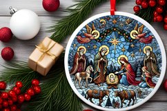 Round Christmas Ornament Sublimation|Clipart Product Image 2