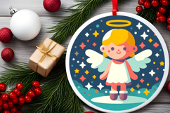 Round Christmass Ornament PNG Product Image 2