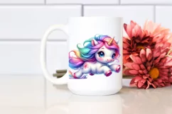 Running Baby Unicorn Funny PNG Product Image 2