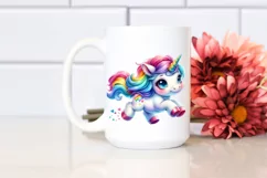 Running Baby Unicorn Funny PNG Product Image 2