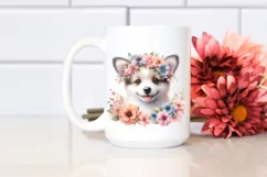 Cute Baby Dog Watercolor Clipart Product Image 2
