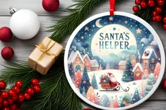 Christmas Santa's Helper Scene PNG Product Image 2