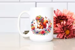 Cartoon-Style Watercolor Squirrel, Transparent PNG Product Image 2