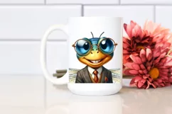 Funny Cute Dragonfly in Retro es | Clipart Product Image 2
