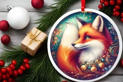 Round Christmas Ornament Sublimation|Clipart Product Image 2
