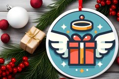 Round Christmas Ornament Sublimation|Clipart Product Image 2