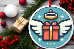 Round Christmass Ornament PNG Product Image 2