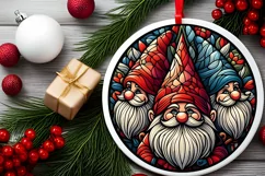 Round Christmas Ornament Sublimation|Clipart Product Image 2