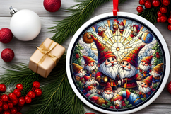 Round Christmass Ornament PNG Product Image 2