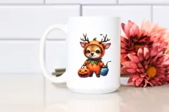 Cute Baby Elk Dressed for Halloween | Sublimation Clipart Product Image 2