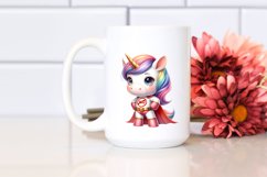 Baby Unicorn Posing as Hero | Sublimation Clipart Product Image 2