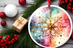 Round Christmas Ornament Sublimation|Clipart Product Image 2