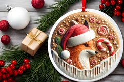 Round Christmas Ornament Sublimation|Clipart Product Image 2