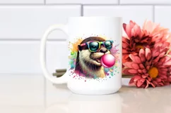 Colorful Otter Watercolor Clipart Product Image 2