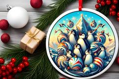 Round Christmass Ornament PNG Product Image 2
