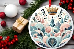 Round Christmas Ornament Sublimation|Clipart Product Image 2