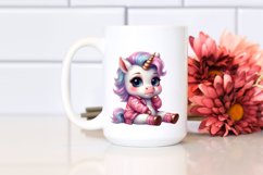 Cute Unicorn Posing as Johnny Bravo | Clipart Product Image 2