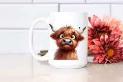 Funny Expressive Highland Cow PNG Product Image 2