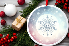 Round Christmass Ornament PNG Product Image 2