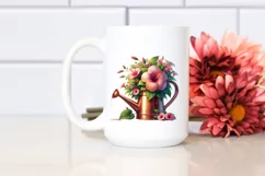 Glossy Watering Can Hibiscus Clipart Product Image 2