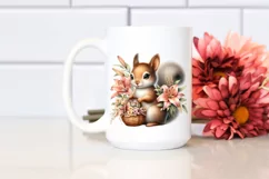 Detailed Baby Squirrel Basket of Flowers Product Image 2
