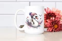 Boho Swan with Tongue Out | Sublimation Clipart Product Image 2