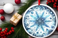 Round Christmas Ornament Sublimation|Clipart Product Image 2