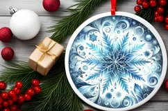 Round Christmas Ornament Sublimation|Clipart Product Image 2