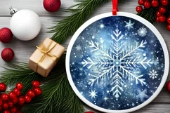 Round Christmas Ornament Sublimation|Clipart Product Image 2