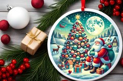Round Christmas Ornament Sublimation|Clipart Product Image 2